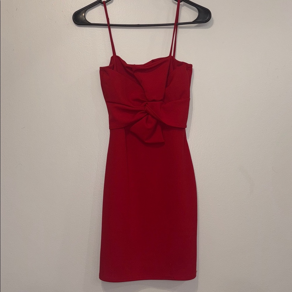 Charlotte Russe Red Bow Dress Bodycon/fitted